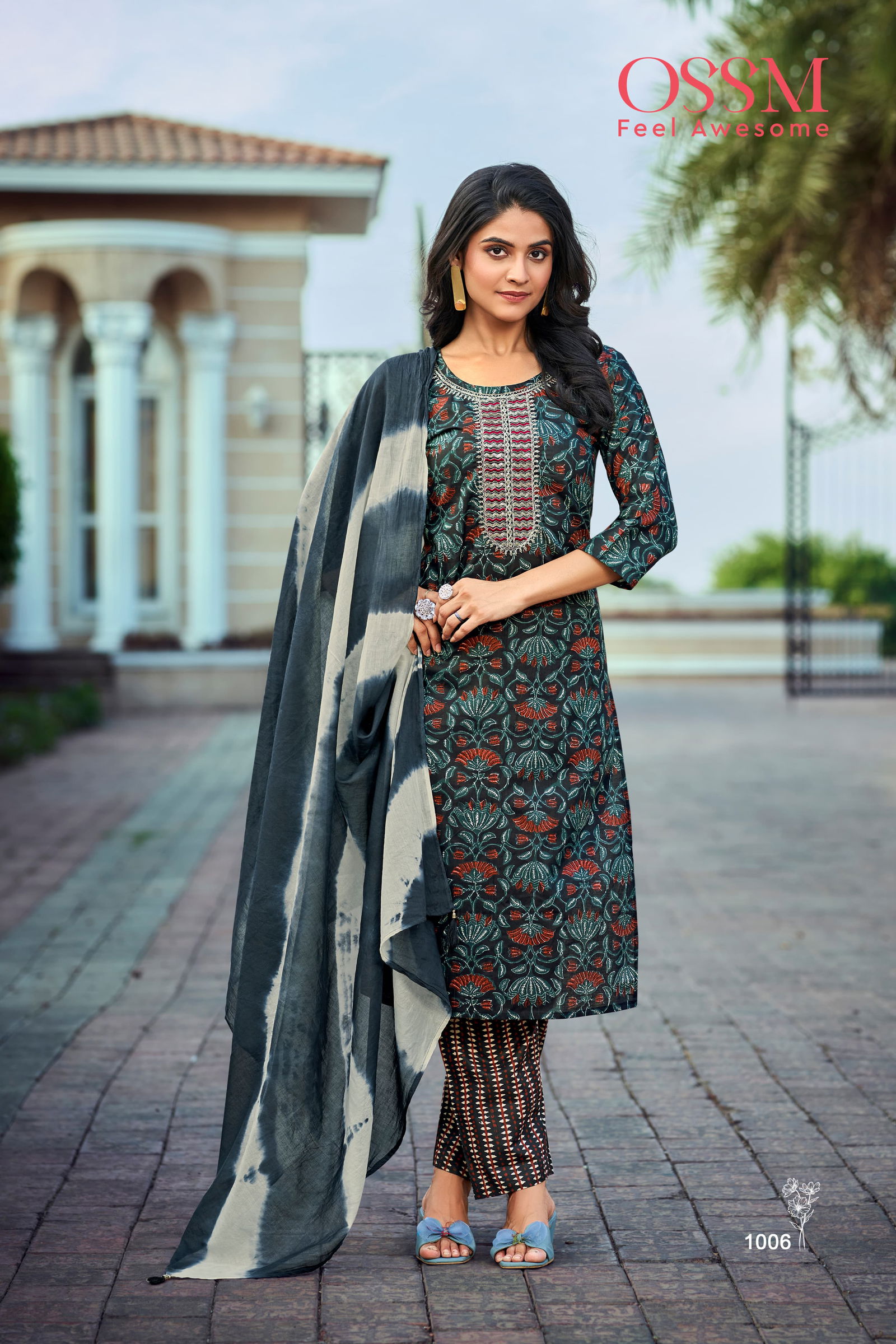 Cotton Culture By Ossm Printed Embroidery Kurti With Bottom Dupatta Wholesale Price In Surat